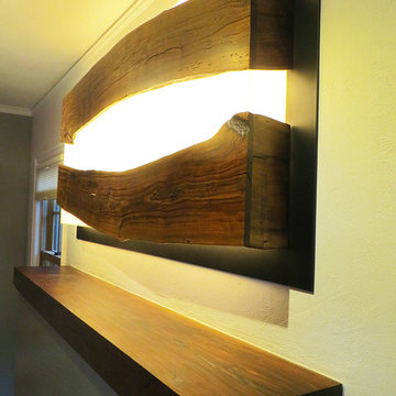 Custom, Live Edge Mantle Light