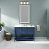 Bergen Deep Blue Bathroom Vanity, 48", Base Only