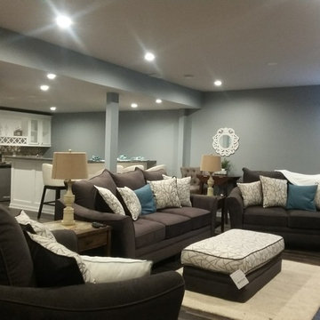 Basement Remodel W/ Bar Area
