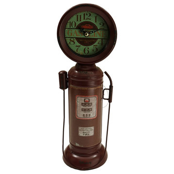 Retro Gas Pump Table Clock