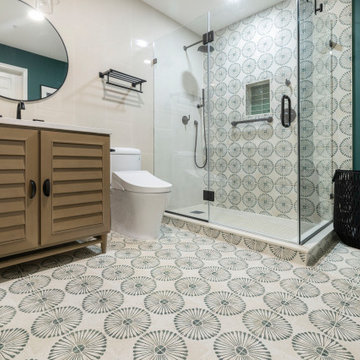 Modern Eclectic Bathroom Remodel in Alexandria VA