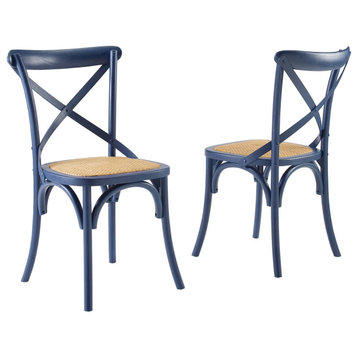 Gear Dining Side Chair Set of 2, Midnight Blue