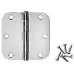 Cosmas - Cosmas Polished Chrome Door Hinge 3.5" With 5/8" Radius Corners - Finish: Polished Chrome
