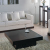 Square Motion Storage Coffee Table In Wenge Finish