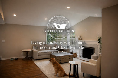 Living room - living room idea in Seattle