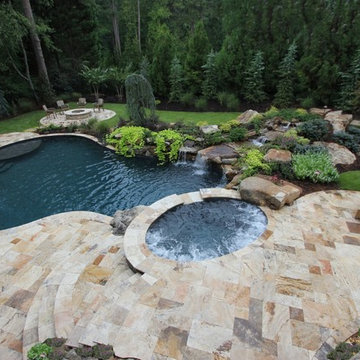 Scabos Travertine French Pattern Pool Decks