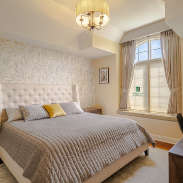 Windows treatments for irregular wall