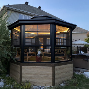 Gazebo with 4-Track Windows