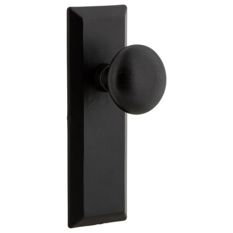 Ageless Iron Keep Plate Double Dummy With Keep Knob, Black Iron