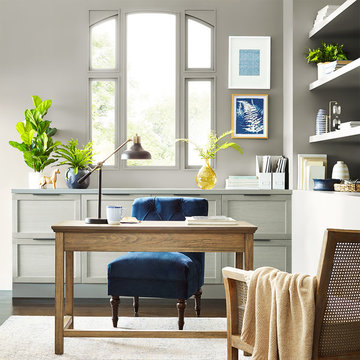 Bright & Classic Traditional Home Office Ideas
