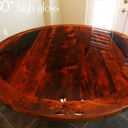 Round Reclaimed Wood Tables - Products