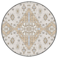 Washable Amara Swordclad Area Rug, Round 8' - Southwestern - Area Rugs ...