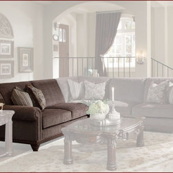 AICO Furniture - LAF Sofa Monte Carlo II - AI-53912-BROWN-46 - Fabric