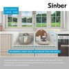 Sinber 33" Farmhouse Apron Double Bowl Kitchen Sink with Fireclay White