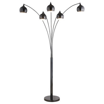 Artiva AMORE LED Arch Floor Lamp With Dimmer, Jet Black