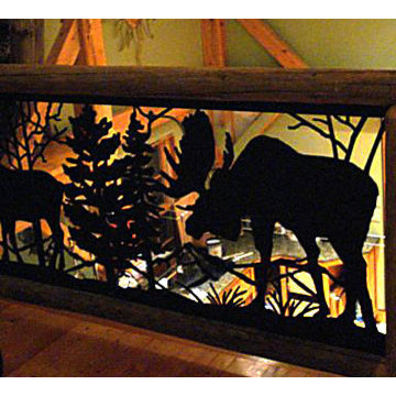 Custom Balcony & Stair Railing Panels with Moose
