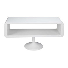 Mueble de TV de imitación a madera y metal blanco Twiggy