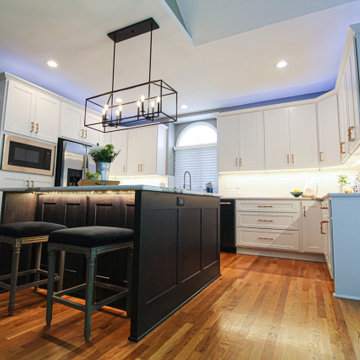 White Cabinet, Quartz Countertop Kitchen "Glow Up"