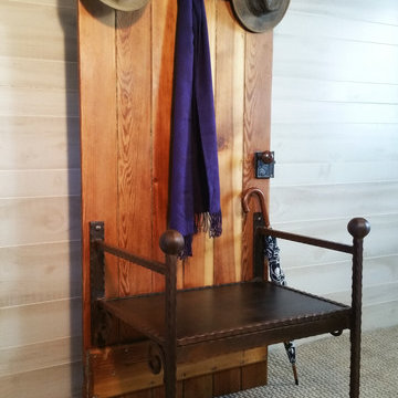 Legacy Collection - 1830's Hall Tree combined with Artisan Wrought Iron Metal