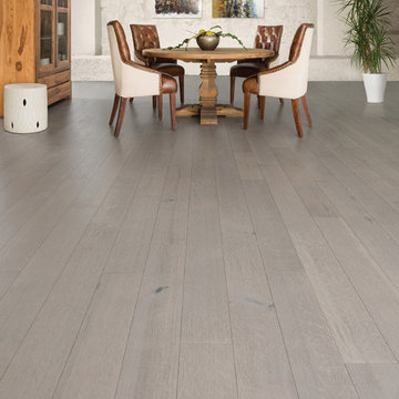 Contemporary & Sleek Gray Hardwood Flooring