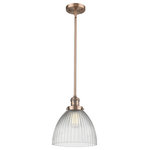 Innovations Lighting - 1-Light Seneca Falls 10" Pendant, Antique Copper - One of our largest and original collections, the Franklin Restoration is made up of a vast selection of heavy metal finishes and a large array of metal and glass shades that bring a touch of industrial into your home.