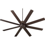 QUORUM INTERNATIONAL - QUORUM INTERNATIONAL 96728-86 Proxima Ceiling Fan, Oiled Bronze - QUORUM INTERNATIONAL 96728-86 Proxima Ceiling Fan, Oiled BronzeSeries: ProximaProduct Style: Soft ContemporaryFinish: Oiled BronzeFan Wattage: 33/19/12/7/4/3RPM: 84/73/63/53/43/33Motor Size: DC-165LMotor Poles: 6Motor Lead Wire: 80Number of Blades: 8Sweep: 72Blade Side A Color: Oiled BronzeBlade Side B Color: Oiled BronzeDownrod Length1(in): 4Downrod Length2(in): 6Overall Fan Height(in): 17.5Ceiling to Lower Edge of Blade(in): 14.5UL Type: Dry