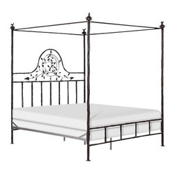 Corsican - Straight Canopy Twiggy Bed, Rustic Bronze, Twin - Kids Beds