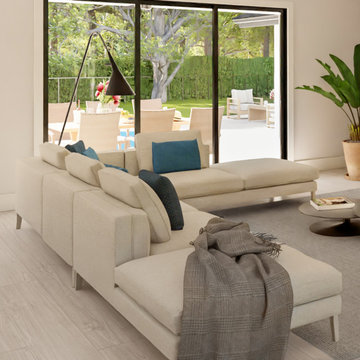 3D Interior Rendering of a Modern Living Room