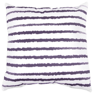 Rugged Stripes Double Sided Pillow, 16"x16", Plum