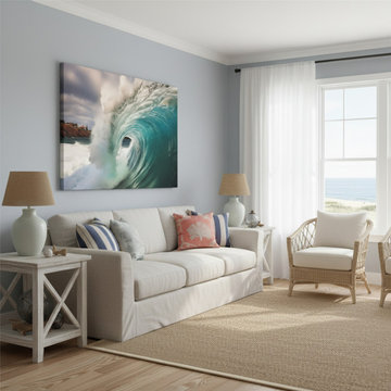 Aqua Embrace Coastal Wall Art Prints