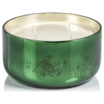 Siberian Fir 6" Diameter Scented Jar Candle, Green