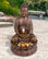 Alpine Meditating Buddha Fountain With LED Light, 33" Tall
