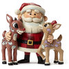 Enesco Jim Shore Rudolph Red Nosed Reindeer Santa Clarice