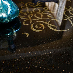 Custom Glass Top Table - Products