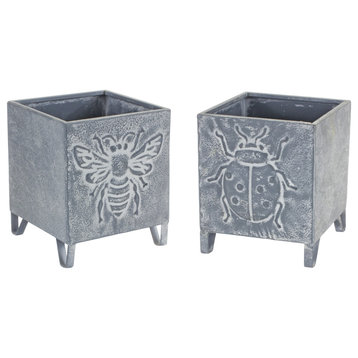 Insect Pot (Set Of 2) 6.75"L x 7.5"H Iron