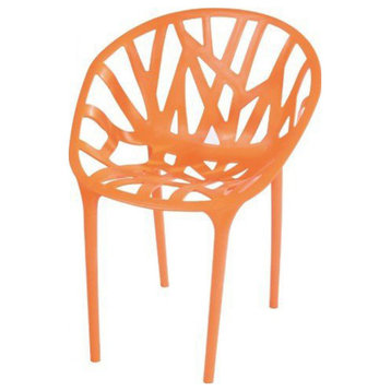 Stylish Branch Chair, Set of 2, Orange