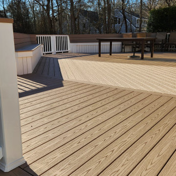 AZEK Deck, Drink Rail, Benches, And PVC Skirt Westport, MA