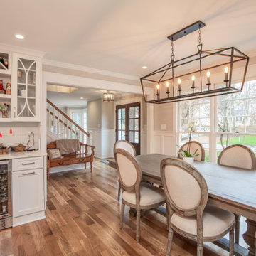 View from kitchen island through to the foyer and front living room