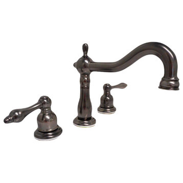 The "Savannah" Brushed Bronze Two Handle Bathroom Vanity Faucet