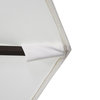 9' Bronze Cantilever Crank Lift 360-Rotation Aluminum Umbrella, Olefin, Navy White Cabana Stripe