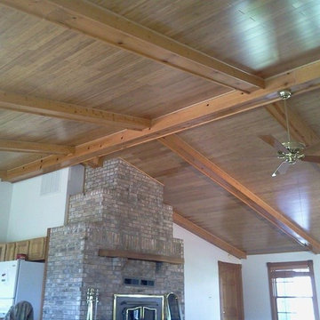 bamboo flooring on ceiling