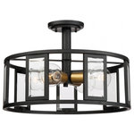 Nuvo Lighting - Payne 4-Light Semi-Flush, Black - Stylish and bold. Make an illuminating statement with this fixture. An ideal lighting fixture for your home.