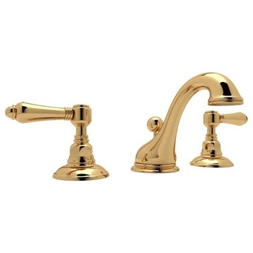 Rohl Viaggio 1.2 GPM Lavatory Faucet with 2 Lever Handles, Italian Brass