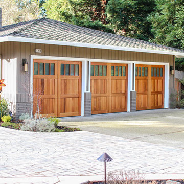 Union City Custom Wood Carriage House Garage Door
