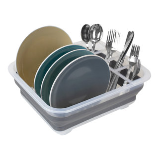 Home Basics Dish Racks Turquoise - Turquoise Dish Drying Mat & Rack
