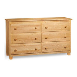Drawer Triple Dresser in Natural Maple - Dressers