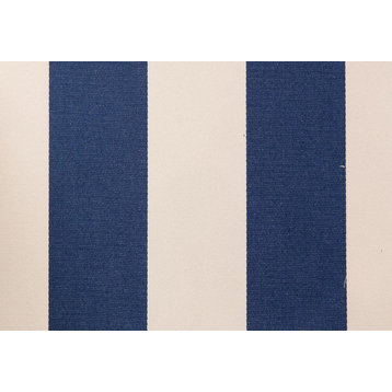 Royalty Blue White Stripe Woven Outdoor Performance Upholstery Fabric