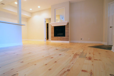 Knotty White Pine Wide Plank Hardwood Floor Refinishing Aliso Viejo, CA