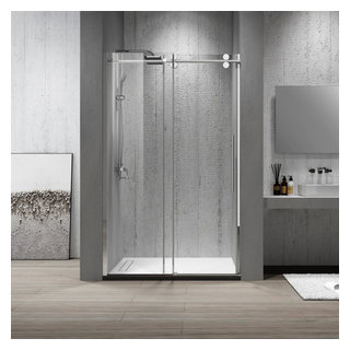 Aston Moselle 60-in x 75-in Clear 3/8-in Shower Glass Panel at