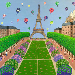 Paris en F&ecirc;te, 24 x 36 in, SOLD - Paintings